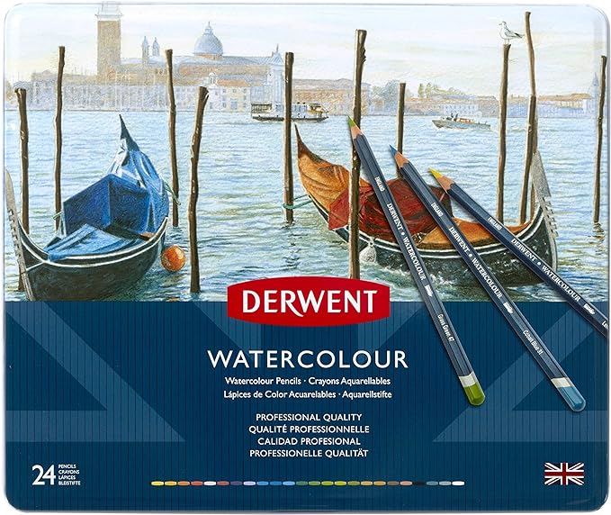 Derwent Watercolour Pencils 24 Tin