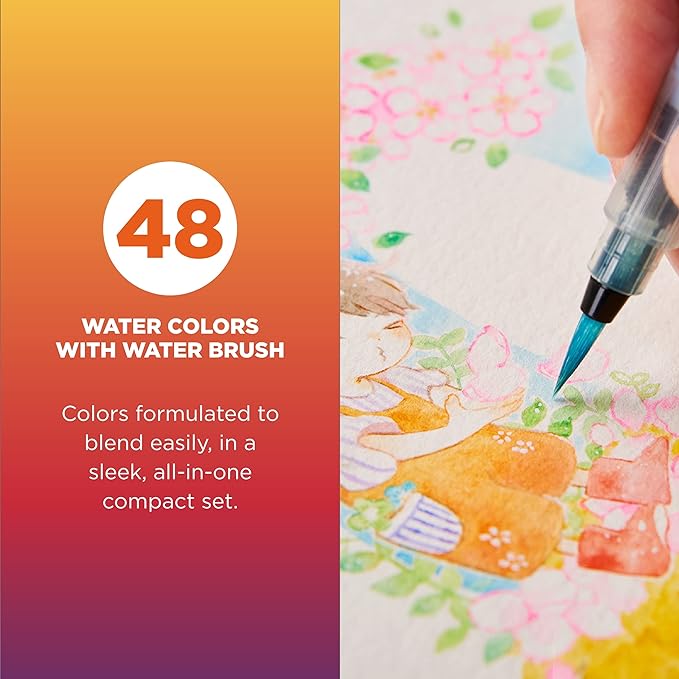 Sakura KOI Watercolor Pocket Field Sketch Box - 48 Color Set