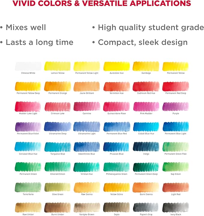Sakura KOI Watercolor Pocket Field Sketch Box - 48 Color Set