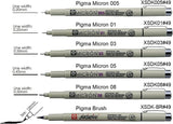 Sakura Pigma Micron 6PCS Set - Black: Precision Ink Pens for Artists and Designers