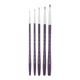 PANART TWO TONE SYNTHETIC SHORT HANDLE BRUSH SET OF 5 PCS TT-01 (R-0,2,4,6,8)