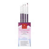 PANART TWO TONE SYNTHETIC SHORT HANDLE BRUSH SET OF 5 PCS TT-01 (R-0,2,4,6,8)