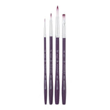PANART TWO TONE SYNTHETIC SHORT HANDLE BRUSH SET OF 4 PCS TT-02(R-2,6,12 F-6)