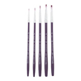PANART TWO TONE SYNTHETIC SHORT HANDLE BRUSH SET OF 5 PCS-TT-03 (R-0,2,4,6 F-4)