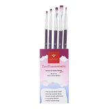 PANART TWO TONE SYNTHETIC SH BRUSH SET OF 5 PCS- TT-06 (R-6 F-2,4,6,8)