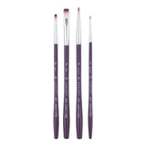 PANART TWO TONE SYNTHETIC SHORT HANDLE BRUSH SET OF 4 PCS TT-07 (R-2,8 F-4,8)