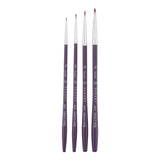 PANART TWO TONE SYNTHETIC SHORT HANDLE BRUSH SET OF 4 PCS TT-10 (R-0,2,4,6)