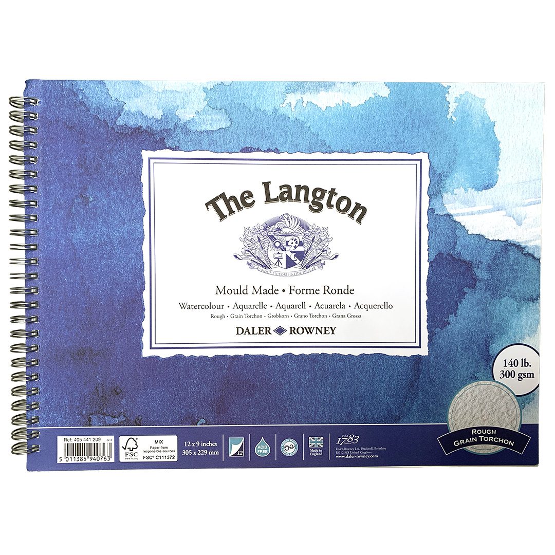 DALER ROWNEY AQUAFINE SPIRAL PAD 16"X12"-12 SHEET WATERCOLOR PAD