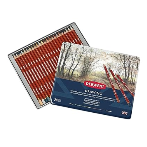 Derwent Drawing Pencils 24 Tin