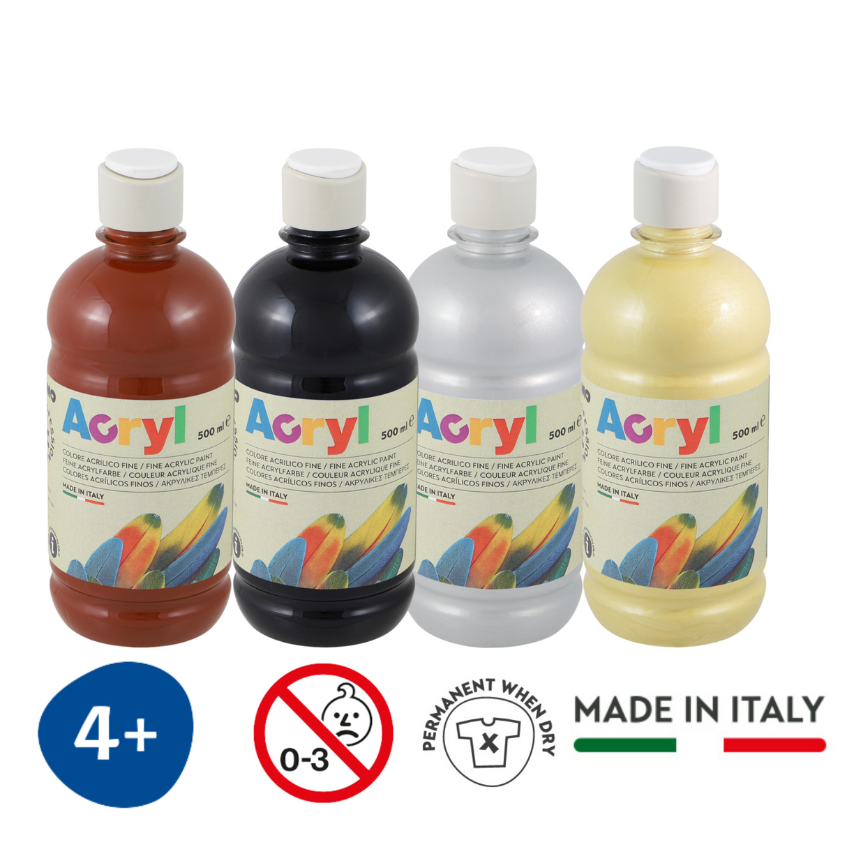 Primo Acrylic Paint with Flow-Control Cap 500ml