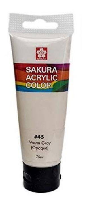 SAKURA ACRYLIC COLOR  WARM GRAY 75ML
