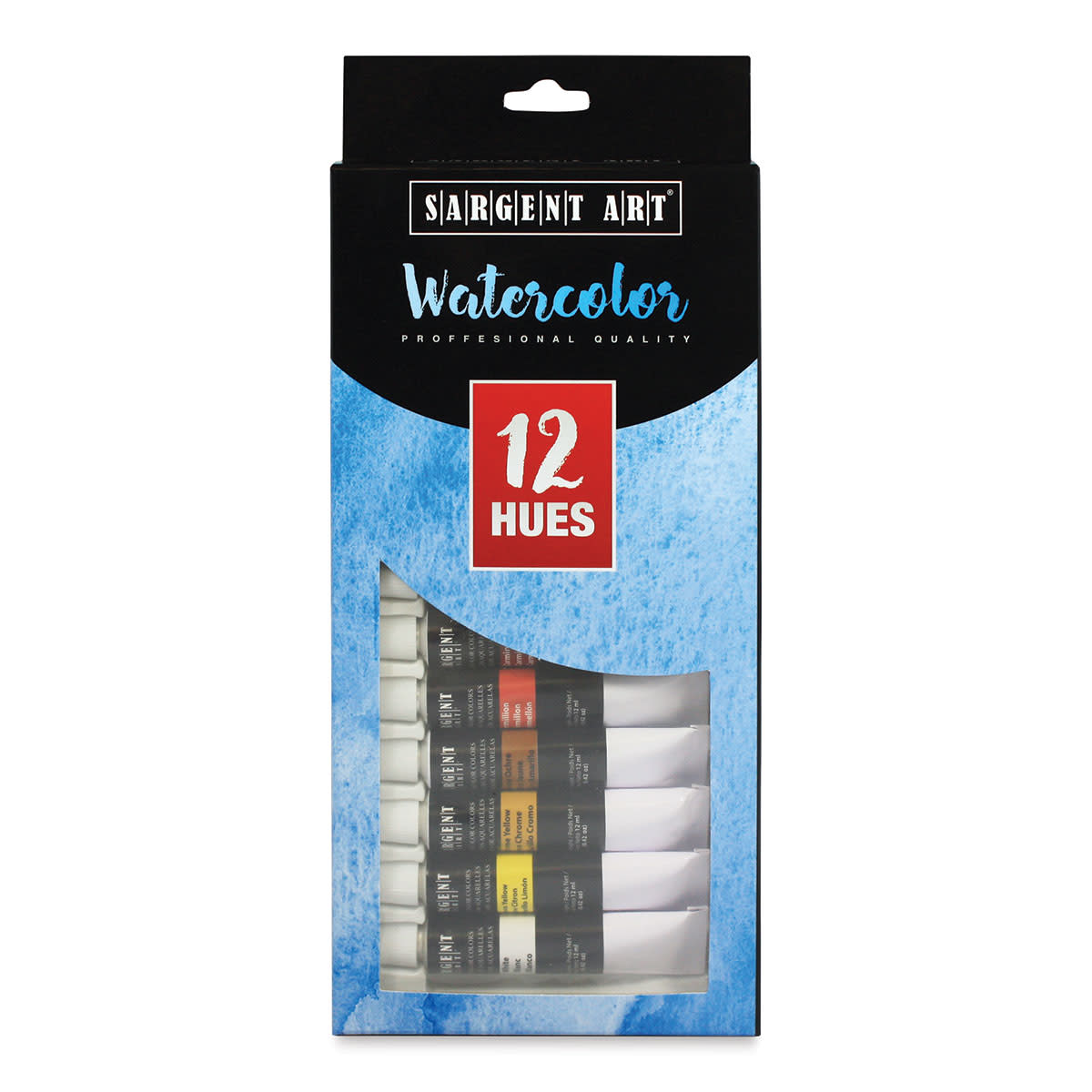 Sargent Art 23-0701 Tube Watercolors Set, Premium,Assorted, 0.40 Fl Oz (Pack Of 12)