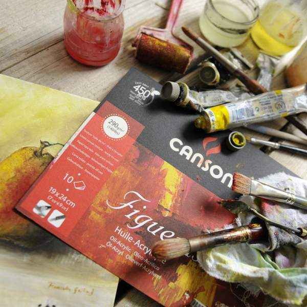 Canson Block Figueras 24X33 cm 10F Canvas grain 290G (OIL PAD)