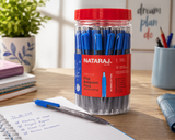 Nataraj Precise Fine Ball Point Pens – 25 Pieces Pack, Blue Ink