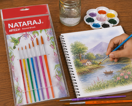 Nataraj Arteezi Round Brush Set – 7 Pieces
