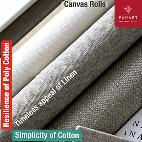 Panart Primed Cotton Canvas Roll – 1.00m (40") x 5m, 540gsm
