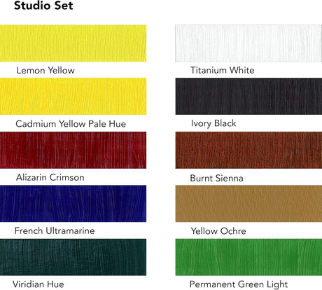 Daler Rowney System 3 Studio Set 10x37ml + Free Brush