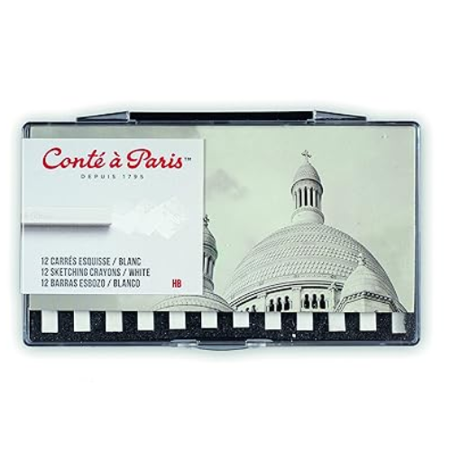 Colart Conte a Paris Esquisse Carre Set White HB