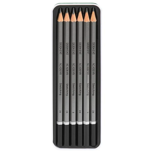 Derwent Academy Sketching Pencil Tin Of 6