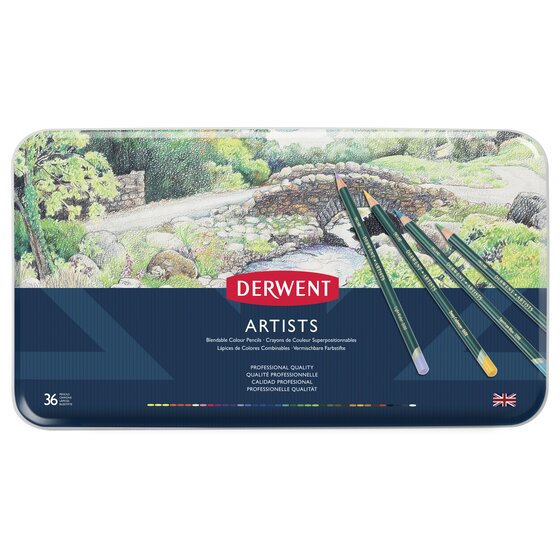 Derwent Artist Pencils Tin Of 36