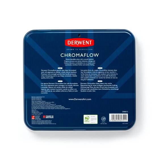 Derwent Chromaflow Pencils Tin Of 48