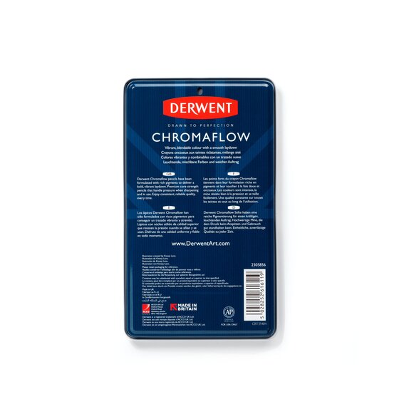 Derwent Chromaflow Pencils Tin Of 24