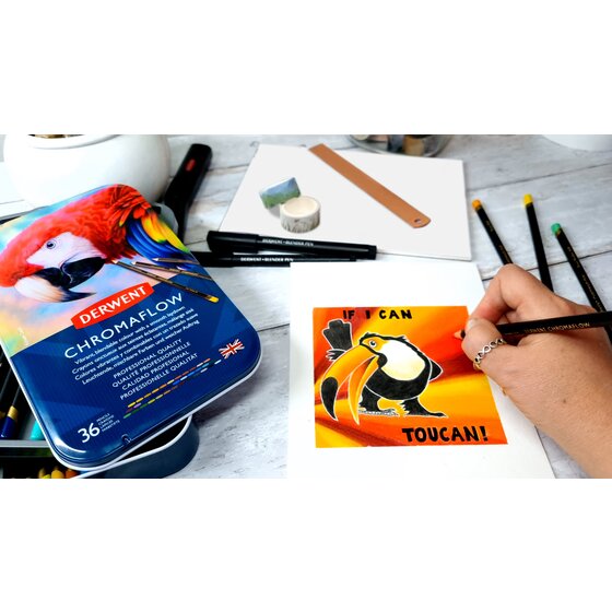 Derwent Chromaflow Pencils Tin Of 72