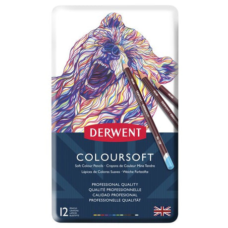 Derwent Coloursoft Pencil 12 Tin
