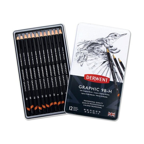 Derwent Graphic Soft Sketch Pencils 12 Tin