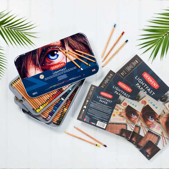 Derwent Lightfast Pencils Tin Of 100