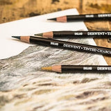 Derwent Tinted Charcoal Blister Pencil Pack of 6
