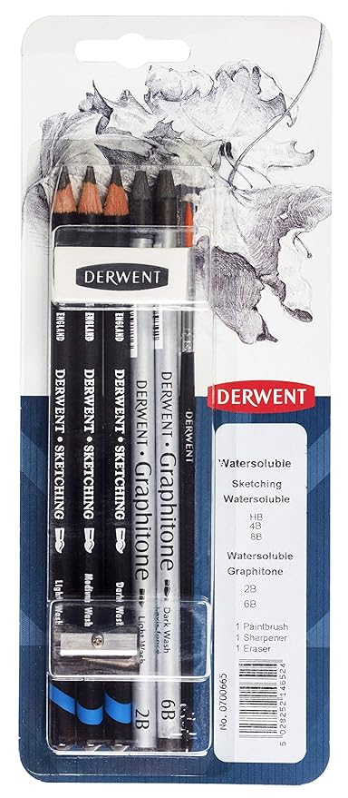 Derwent Mixed Media Water Soluble Blister Pack of 6