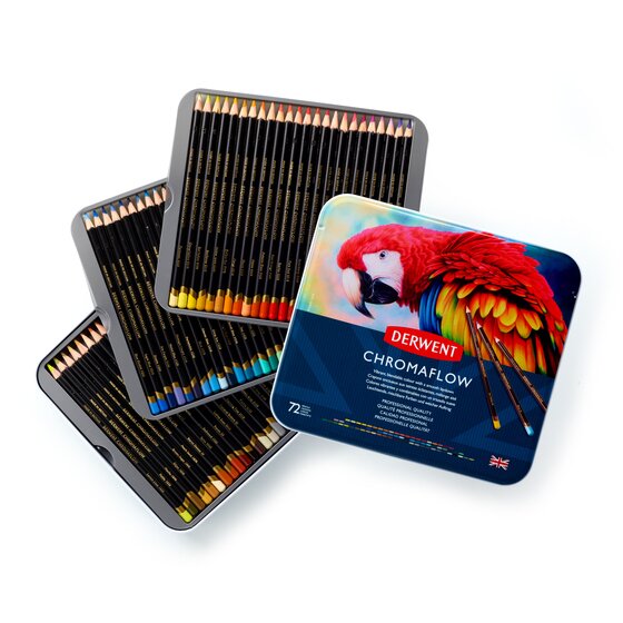 Derwent Chromaflow Pencils Tin Of 72