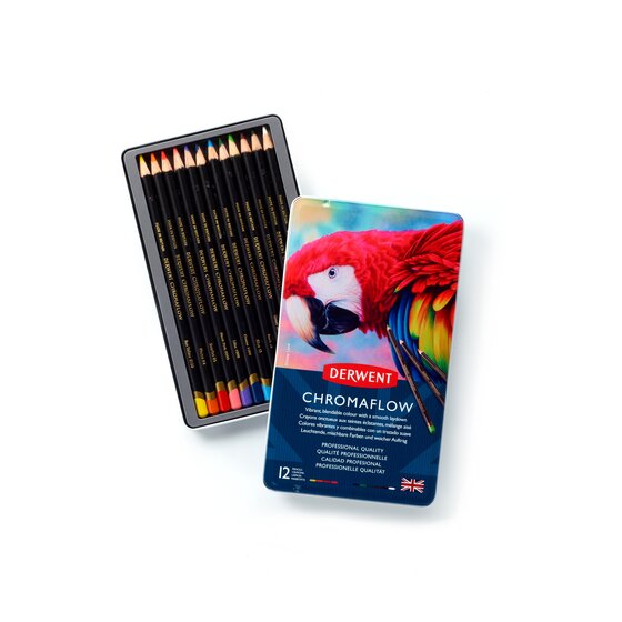 Derwent Chromaflow Pencils Tin Of 12