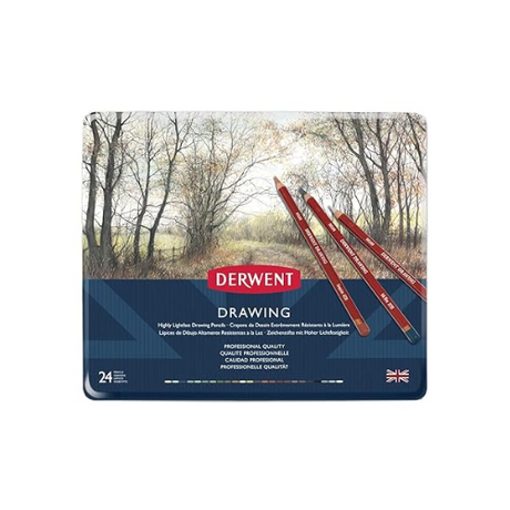 Derwent Drawing Pencils 24 Tin