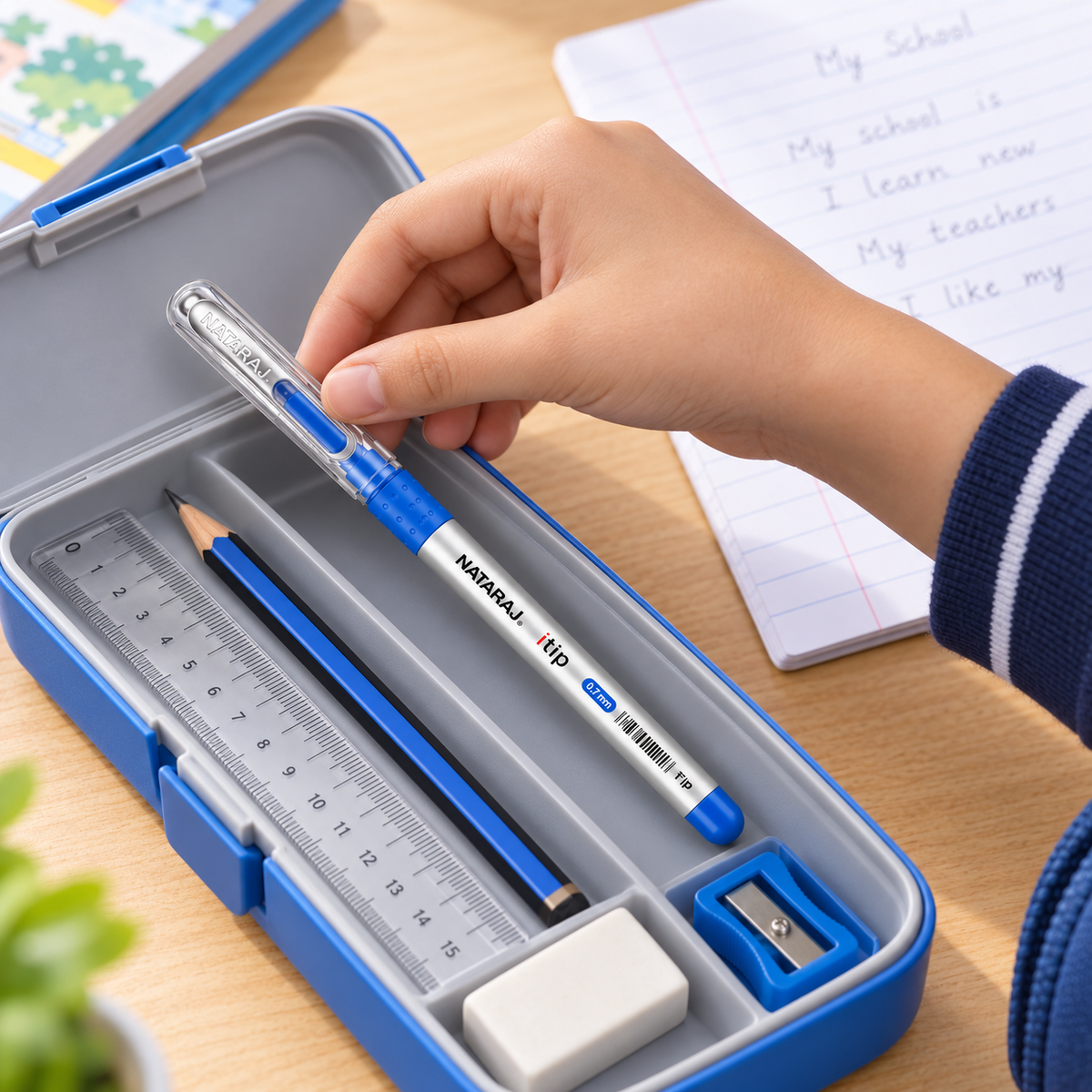 Nataraj Itip Ball Pen – 5-Piece Pack, Blue Ink
