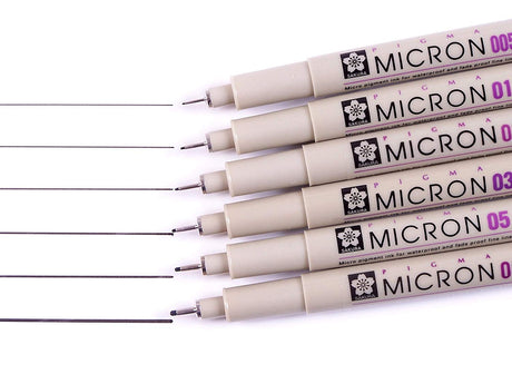 SAKURA PIGMA MICRON PEN-6PCS SET-BLACK