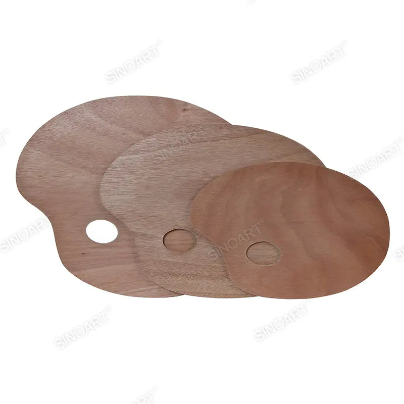 SINOART WOODEN PALETTE OVAL 25X30CM