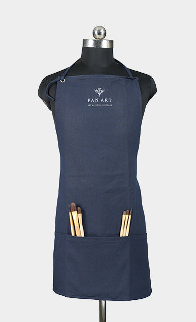 Panart Studio Apron CT-N Cotton Fabric 60x75cm Natural Blue