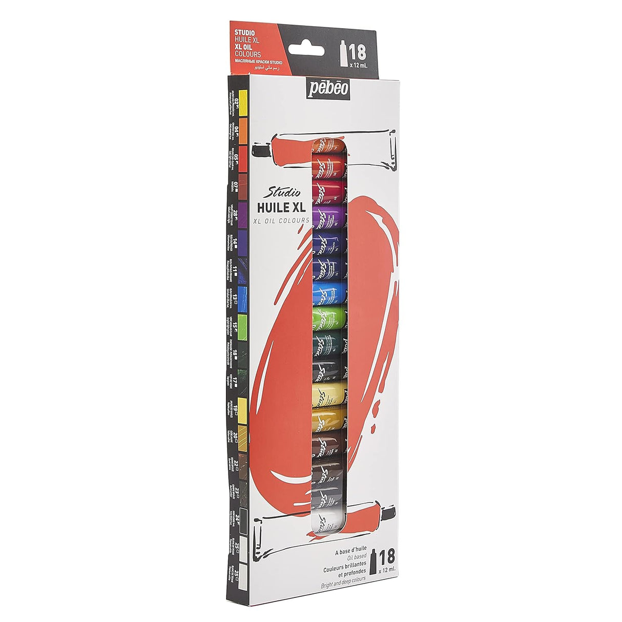 Pebeo Premium 6 XL Fine Oil Paint Set - 12ml 18Tubes