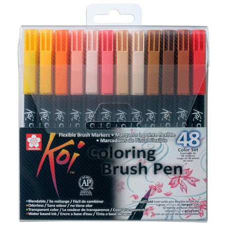 SAKURA KOI WATERCOLOR BRUSH MARKER SET-48PCS