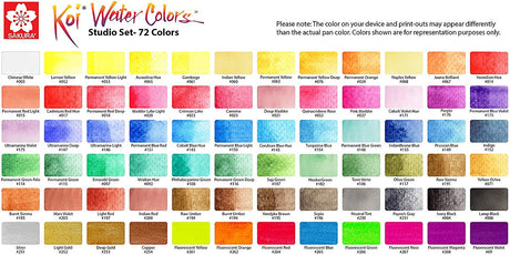 SAKURA KOI WATERCOLOR STUDIO SET-72 COLOR