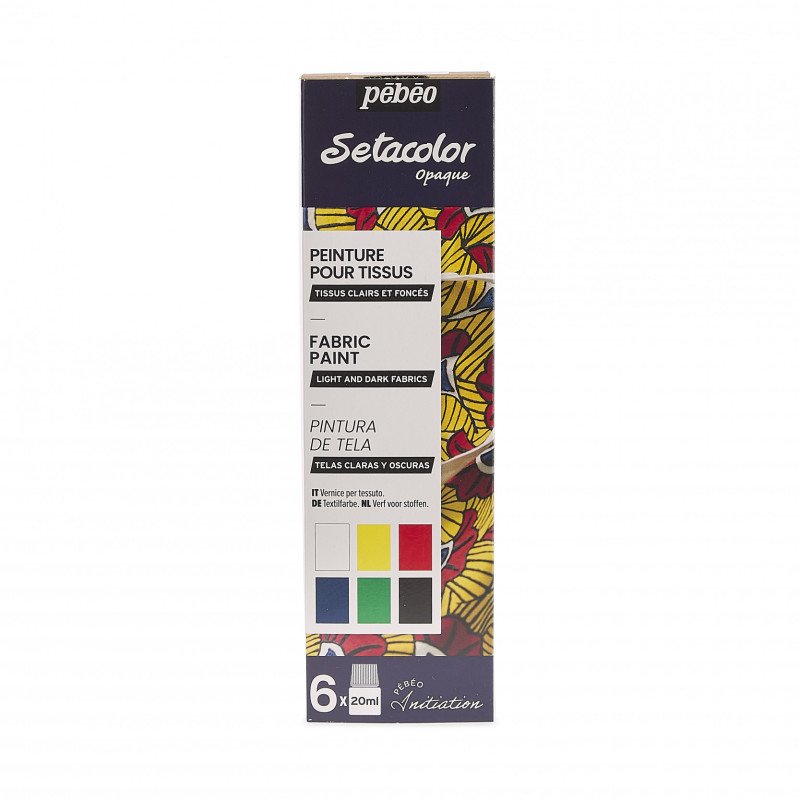 Pebeo Initiative Seta Opaque Matt Set 6x20ml