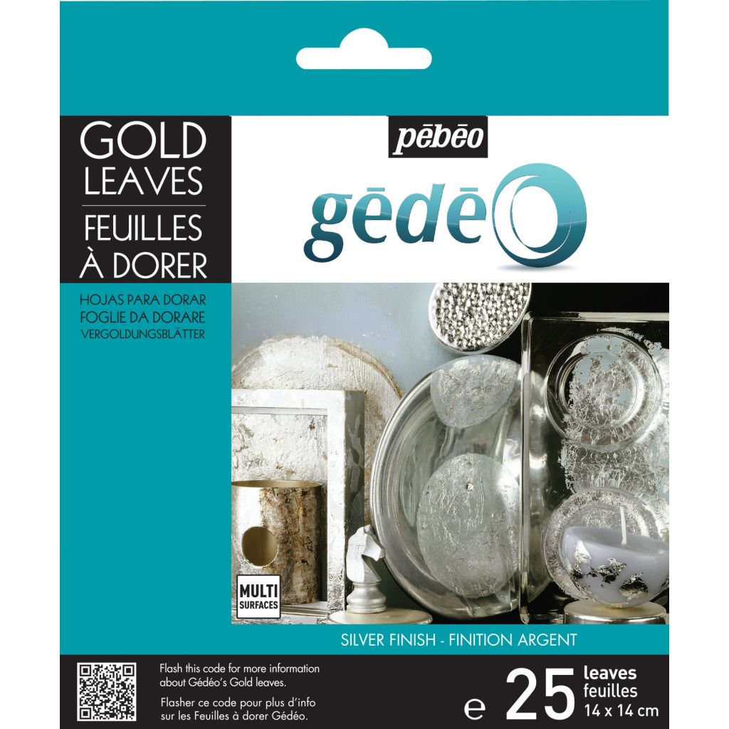 Pebeo Gold Leaves Silver 25 Sheets