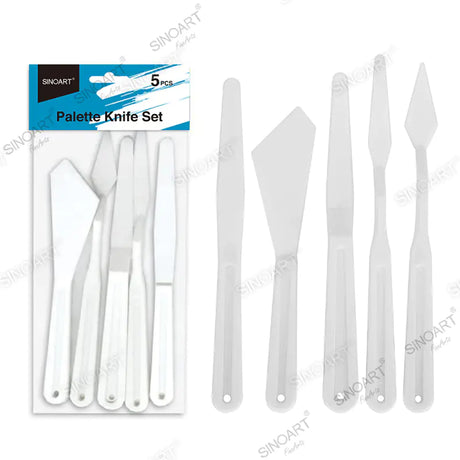 SINOART PLASTIC PALETTE KNIFE - 5PC